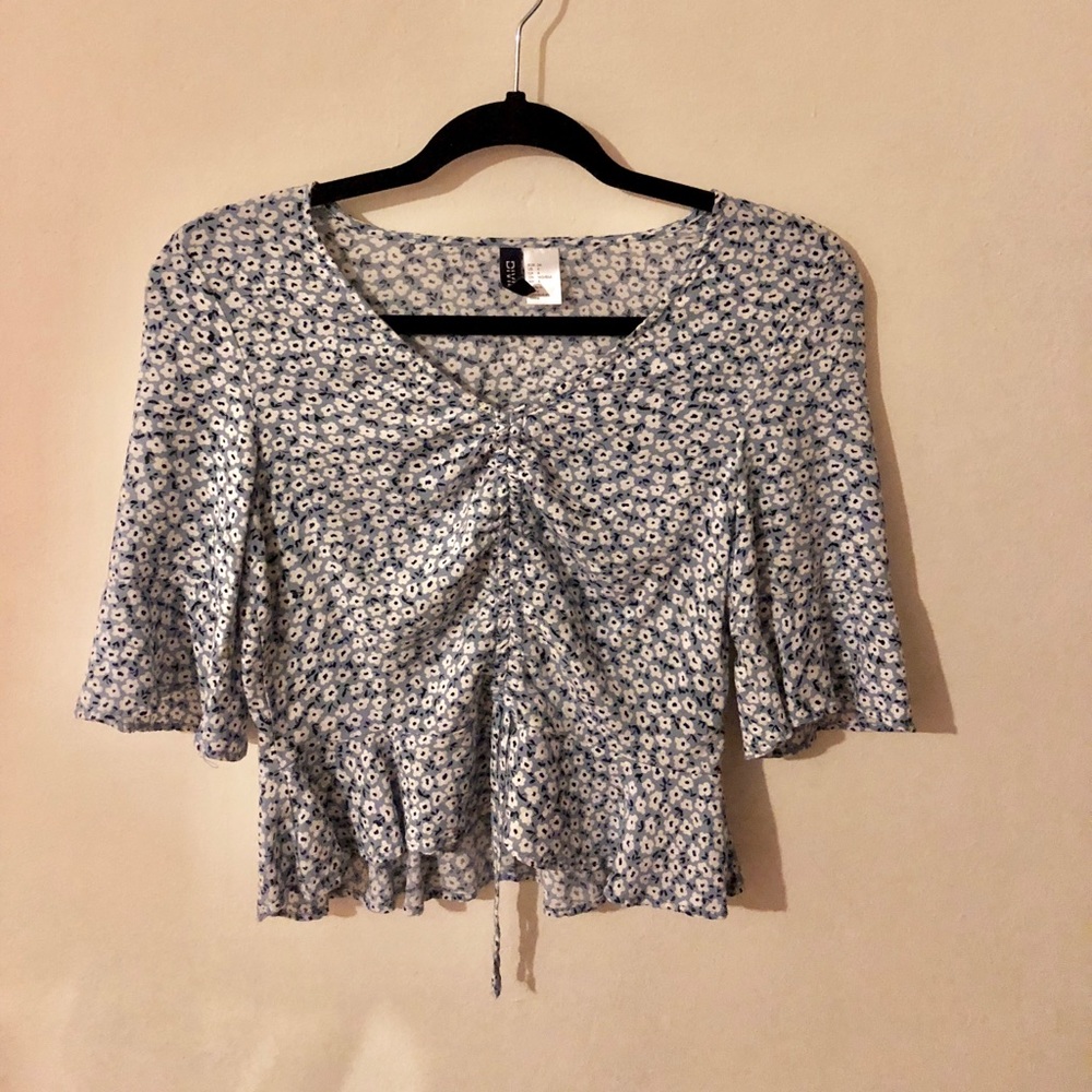 Ruched Floral Top